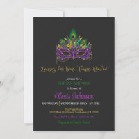 Invitation Mardi Gras Douche nuptiale
