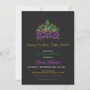 Invitation Mardi Gras Douche nuptiale