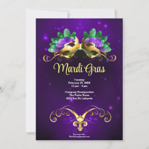 Invitation Mardi Gras Masquerade