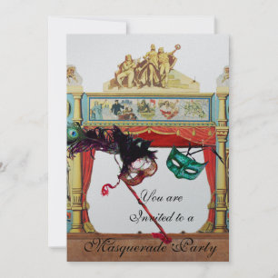 INVITATION MARDI GRAS MASQUERADE BALL THÉÂTRE STATION D'ARGEN