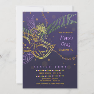 Invitation Mardi Gras Prom
