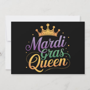 Invitation Mardi Gras Queen Parade Costume Party