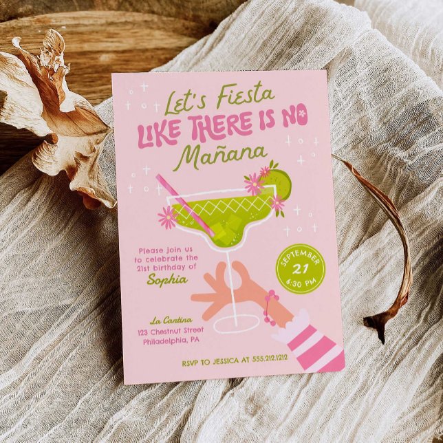 Invitation Margarita Fiesta fête d'anniversaire adulte (Créateur téléchargé)