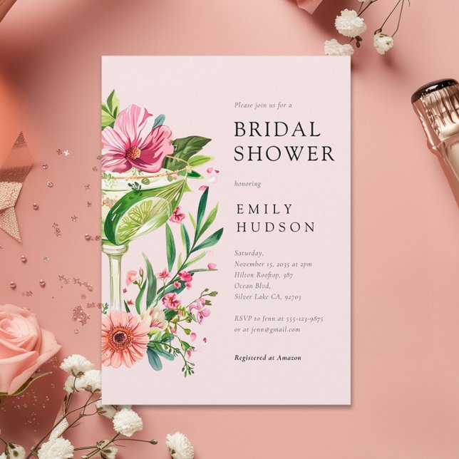 Invitation Margarita Fiesta Fête des mariées florale (Créateur téléchargé)