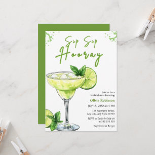 Invitation Margarita Sip Sip Hourra Enterrement de Vie de Jeu