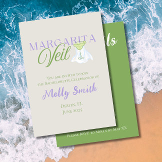 Invitation Margarita Veil - Amusants Bachelorette Design