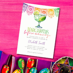 Invitation Margaritas avant le Mariage Fiesta Enterrement de