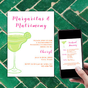 Invitation Margaritas Et Mariage Bachelorette Week-End