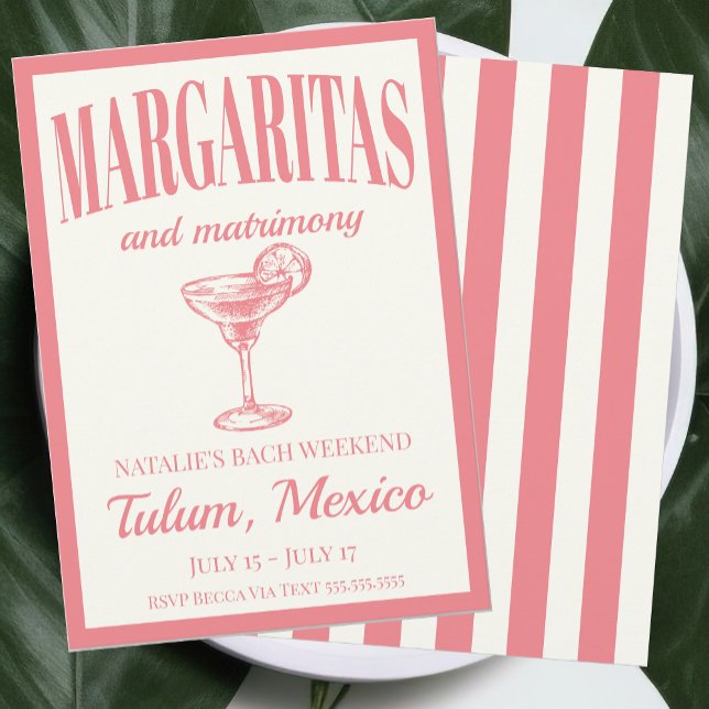 Invitation Margaritas Et Mariage Luxe Cocktail Social (Créateur téléchargé)