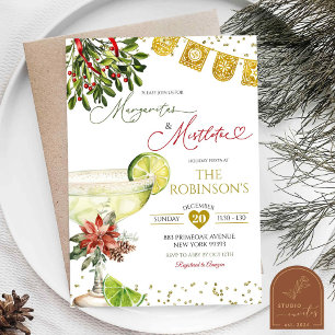 Invitation Margaritas et Mistletoe Fête mexicaine