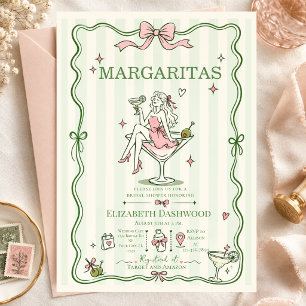 Invitation Margaritas piscine gribouillage Fête Cocktail Mari