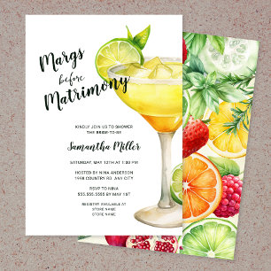 Invitation Marges avant Fête des mariées de mariage