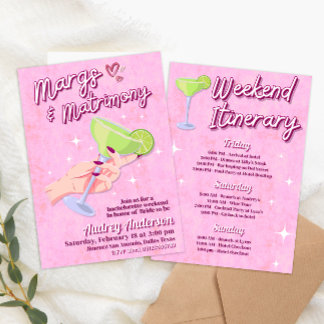 Invitation Margs et Matrimony - Week-end de célibataire