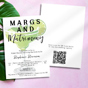 Invitation Margs & Matrimony Code QR Réception de Mariage de
