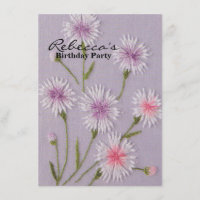 marguerite blanche florale de broderie pourpre