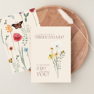 Invitation Marguerite Whimsy Yellow Fleur sauvage Bridesmaid