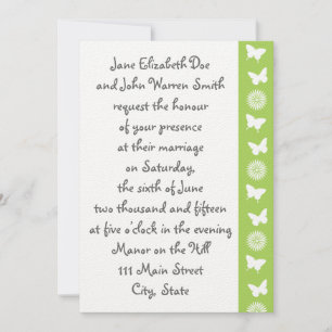 Invitation Marguerites et papillons sur l'invitation de Perid
