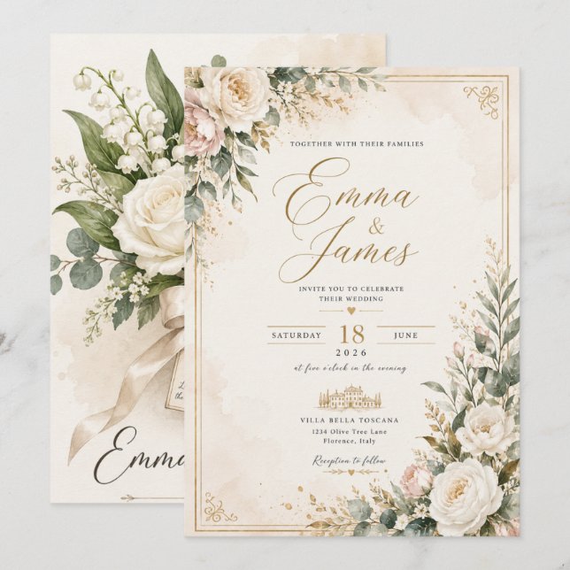 invitation mariage (Devant / Derrière)
