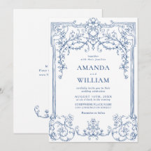 Mariage à charpente florale Bleu Victorien Orné Gr