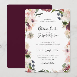 Invitation Mariage à charpente florale de Plum