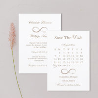 Mariage à date fixe Calendrier Or Blanc Infini