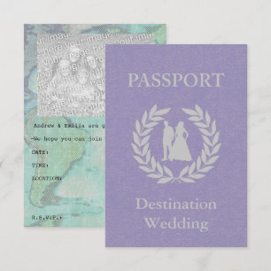 Invitation mariage à destination passeport