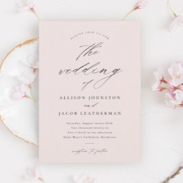 Invitation Mariage à écriture simple
