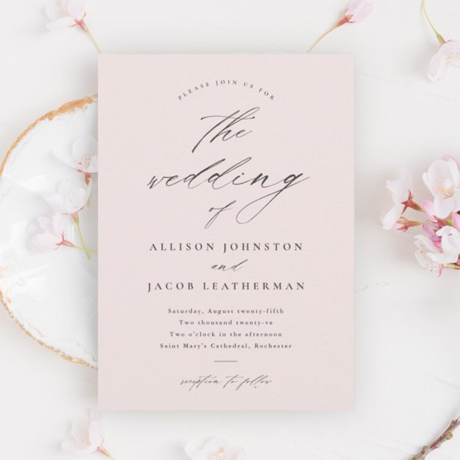 Invitation Mariage à écriture simple (Créateur téléchargé)