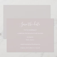 Mariage à Faire Part Rose Poussiéreux Gris et Blan