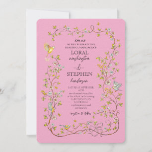 Invitation Mariage à feuillage persistant Elegance