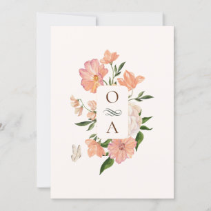 Invitation Mariage à fleurs de pêche