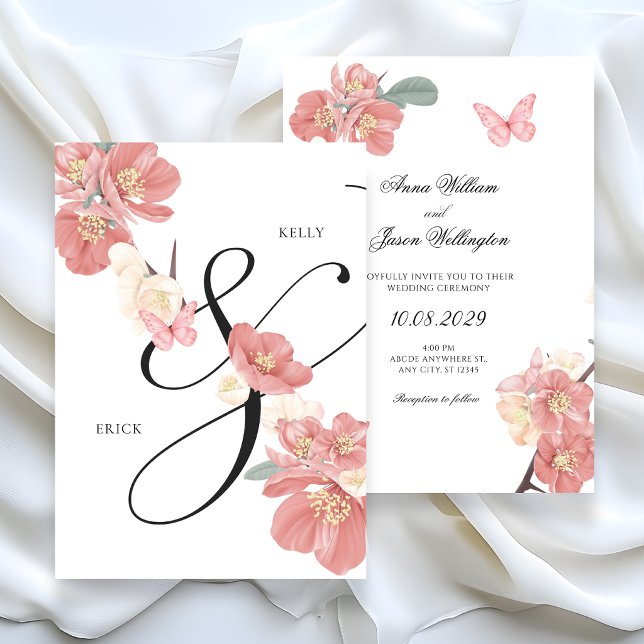 Invitation Mariage à la branche florale (Créateur téléchargé)