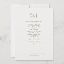 Invitation Mariage à la crème simple Détails II Boîtier