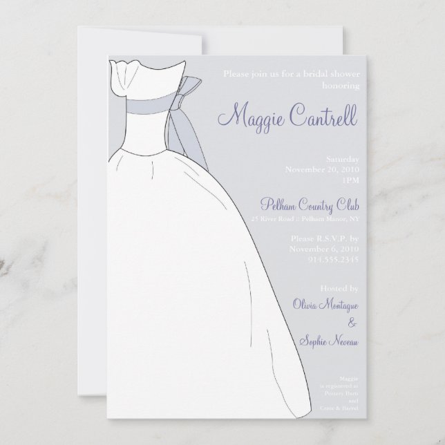 Invitation Mariage à la douche nuptiale (Devant)