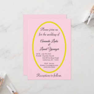 Invitation Mariage à la fenêtre rose