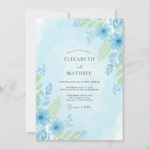 Invitation Mariage à la feuille de citron vert en poudre
