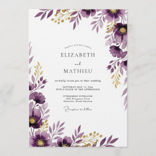 Invitation Mariage à la Fleur de Prunier Éclatante