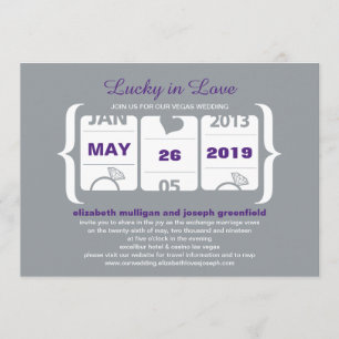 Invitation Mariage à la machine à sous Lucky in Love