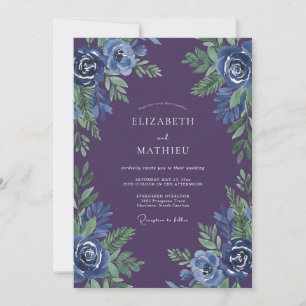 Invitation Mariage à la Petale d'Aquarelle de Prune