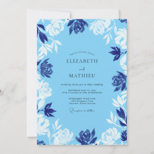 Invitation Mariage à la Petale Peinte Bleuet