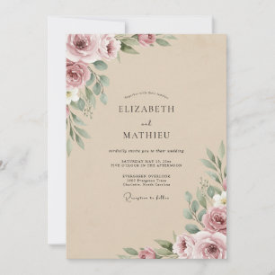Invitation Mariage à la Petale Peinte Champagne