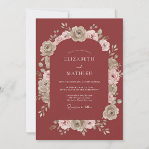 Invitation Mariage à la Pétale Peinte en Argile