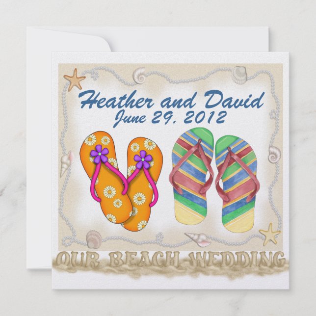 Invitation Mariage à la Plage (Devant)
