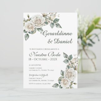 Invitation Mariage à la végétation espagnole