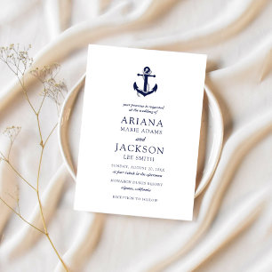 Invitation Mariage à l'ancre nautique