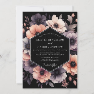 Invitation Mariage à l'Anémone Humeur Prune