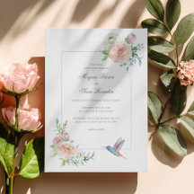 Mariage à l'aquarelle Floral Colibri Seersucker