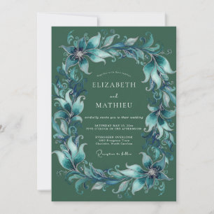 Invitation Mariage à l'Arche Émeraude Verdoyante