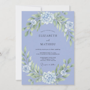Invitation Mariage à l'arche fleurie de Pervenche luxuriante