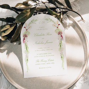 Invitation Mariage à l'arche florale en cascade
